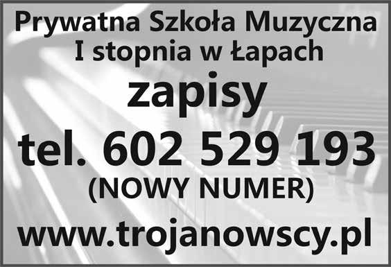 Ogłoszenia / Reklama Klub Radnych PRAWO I SPRAWIEDLIWOŒÆ Rady Miejskiej w apach Leszek Pawe³ Gulewicz (tel. 602 471 021), Janusz Jamio³kowski (tel. 798 806 452), Marianna Kaczyñska (tel.