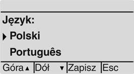 00 xxxx Jeżeli podczas samotestu uaktywniono wybór języka, pojawia się teraz menu do wyboru języka ekranu. Dodatkowe informacje dotyczące ustawień językowych, patrz rozdział <Język na ekranie>.