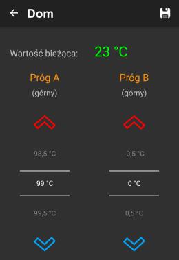 Str. 16 Obsługa Aplikacji Ikona Opis działania Funkcje dodatkowe ustawiane podczas edycji menu Domyślny kolor ikony możemy zmienić poprzez dotkniecie jej w trybie edycji widgetu Przejście do