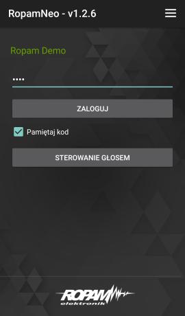 1 Ekran startowy Ekran startowy pojawia się po pierwszym uruchomieniu aplikacji gdy nie ma zdefiniowanych żadnych obiektów: W aplikacji zapisane są dane niezbędne do połączenia z obiektem Demo.