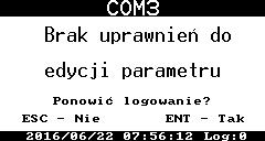 CMK-03 Instrukcja obsługi i DTR COMMON S.A. Pojawienie się tego komunikatu, oznacza poprawne zalogowanie użytkownika.
