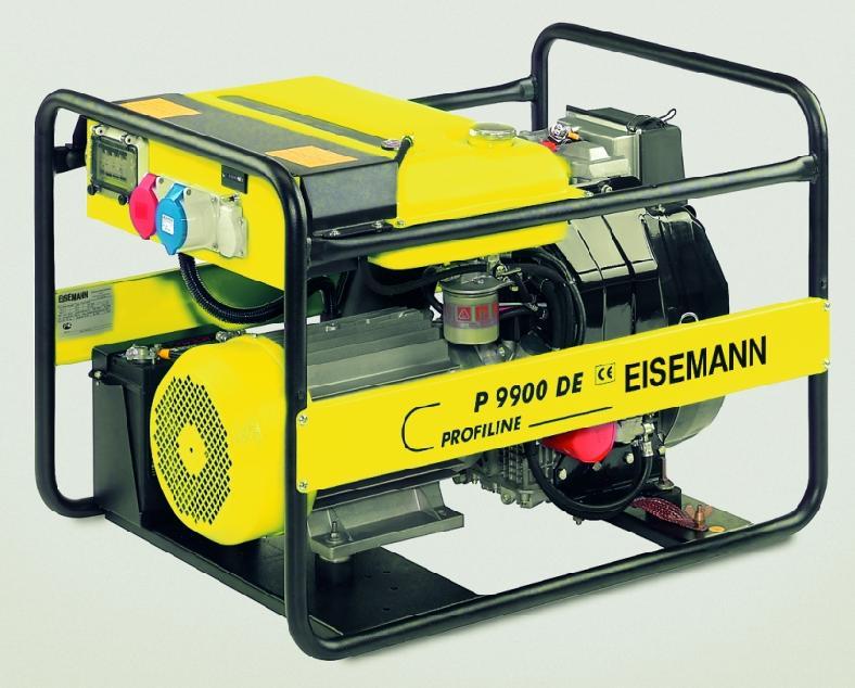 EISEMANN P9900DE PROFILINE IP 54 Elektryczna moc 3~ (cos 1,0) VA 9700 Elektryczna moc 1~ (cos 1,0) VA 5500 Elektryczna moc 3~ kw 9,7 (sta e obci enie) Elektryczna moc 1~ kw 5,5 (sta e obci enie) Napi