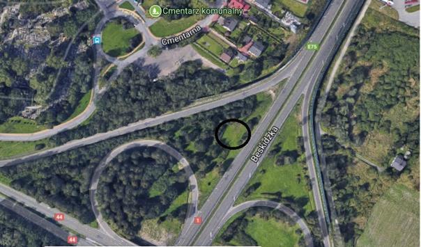 14 Miernik poziomu dźwięku DSA-50 Rys. 12. Lokalicja miejsca pomiarów w Tychach ekranów akustycznych widok z satelity Rys. 13. Widok miejsca pomiarów w Tychach ekranów akustycznych 2.
