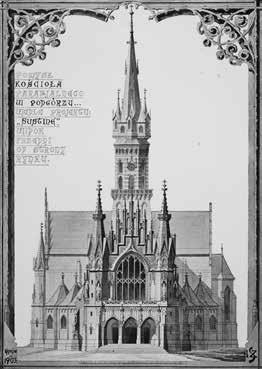 W Trześni koło Tarnobrzegu zbudowano wg jego projektu okazały trójnawowy kościół z transeptem i wyniosłą, strzelistą wieżą. W 1891 r.