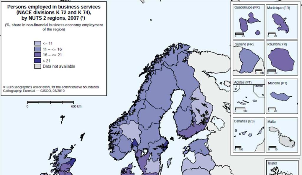 Persons employed in business