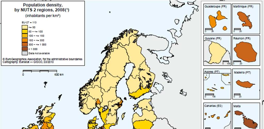 Population density, by