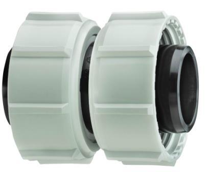 Adapter podwójny 07940 (d 20 63mm) Dzięki adapterowi podwójnemu możemy łączyć różne kształtki serii CF i tworzyć dowolne układy patrz zdjęcia poniżej. Montaż jest b. prosty.