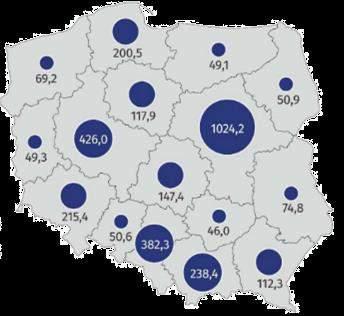 MIASTO WIELU MOŻLIWOŚCI K Przychody ze sprzedaży produktów towarów i materiałów Ludność ogółem w tys.