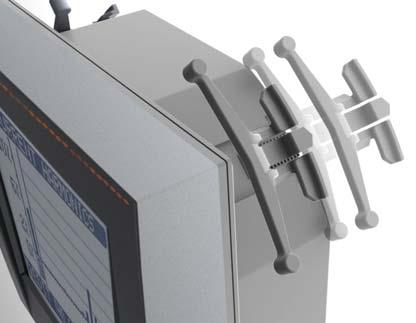 Instalacja EXCRDU1 został zaprojektowany do montażu tablicowego zgodnie z IEC61554 Wkładając urządzenie do otworu montażowego, należy upewnić się, że uszczelka jest właściwie umieszczona pomiędzy