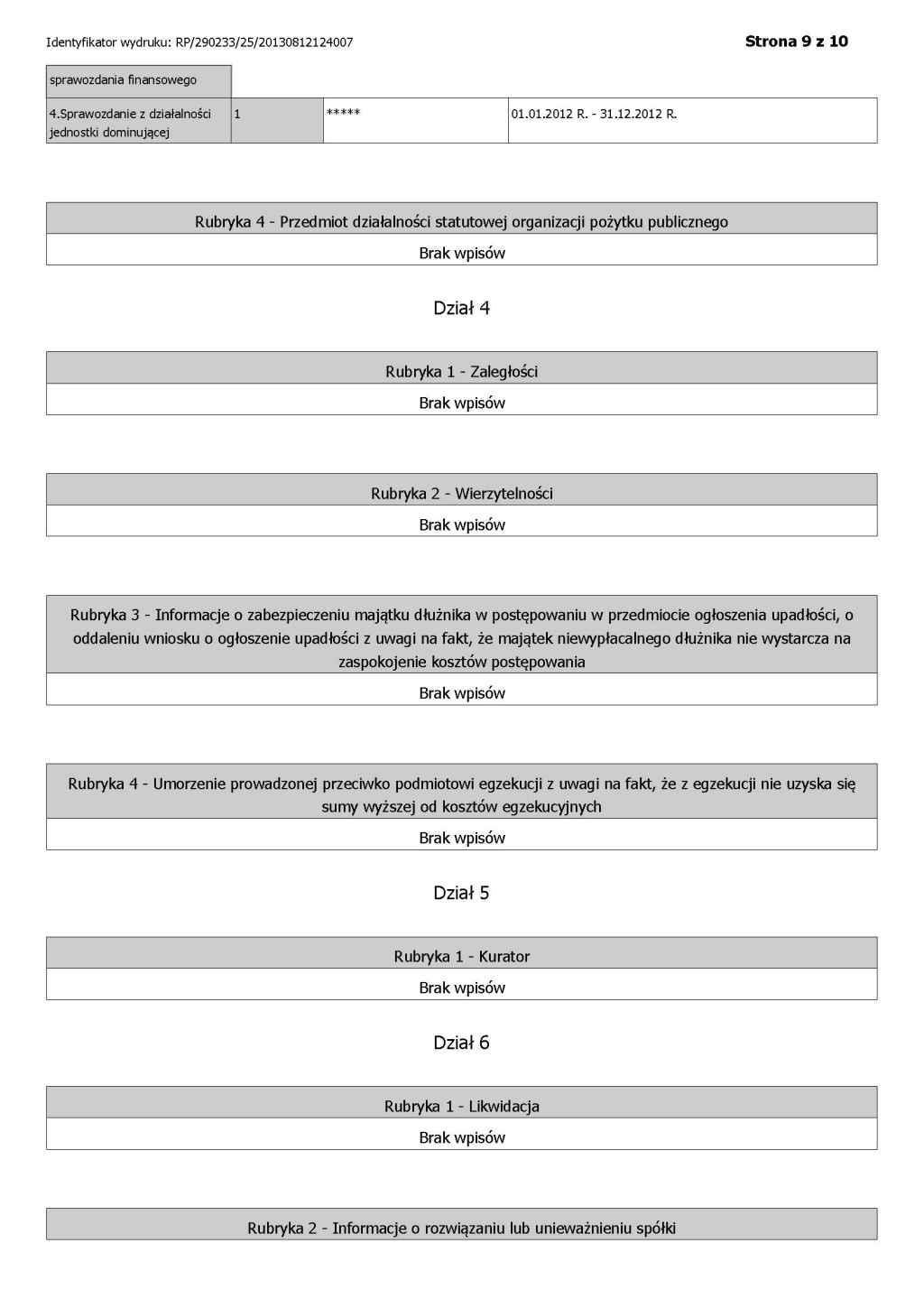 NOTA INFORMACYJNA OBLIGACJI