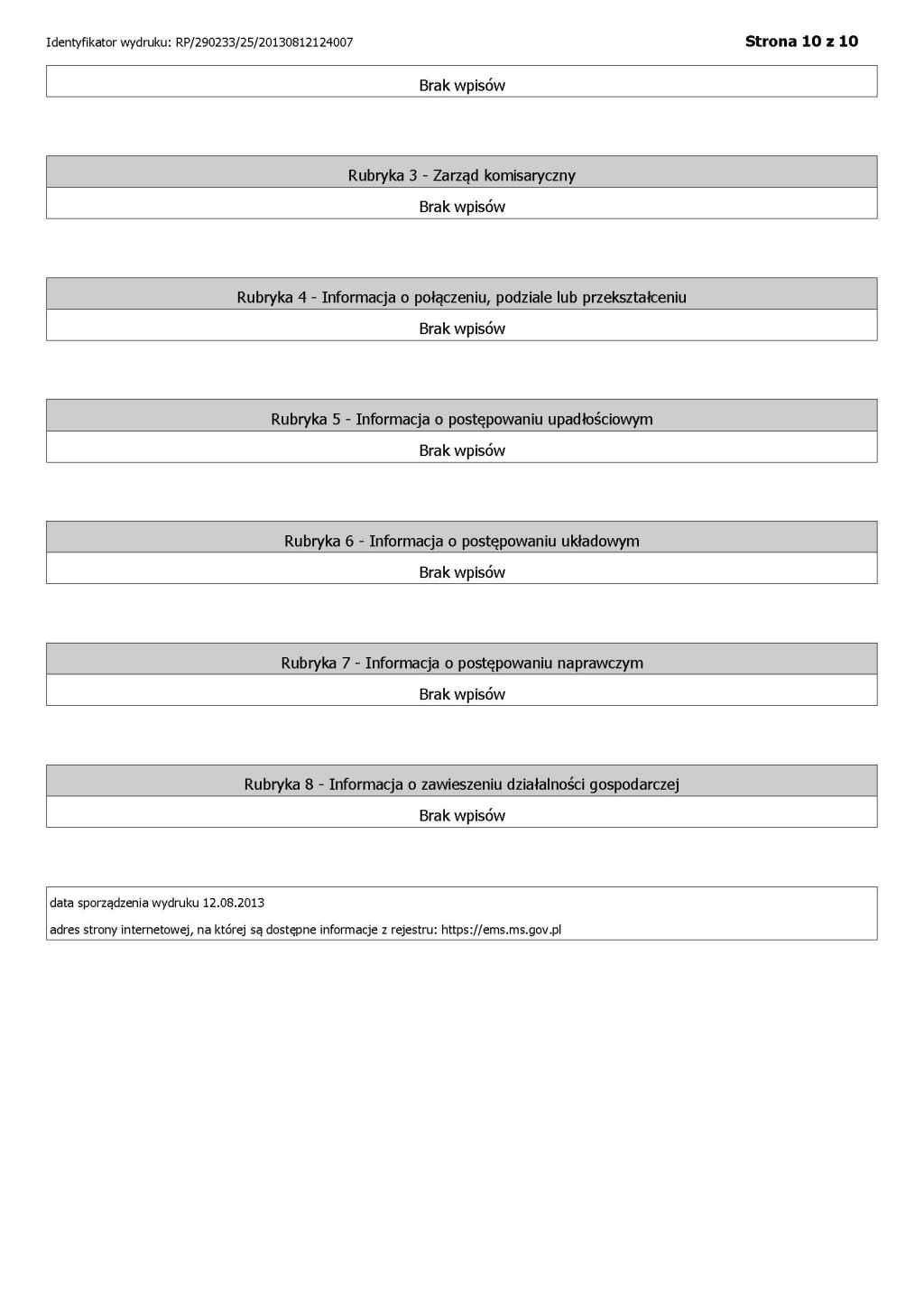 NOTA INFORMACYJNA OBLIGACJI