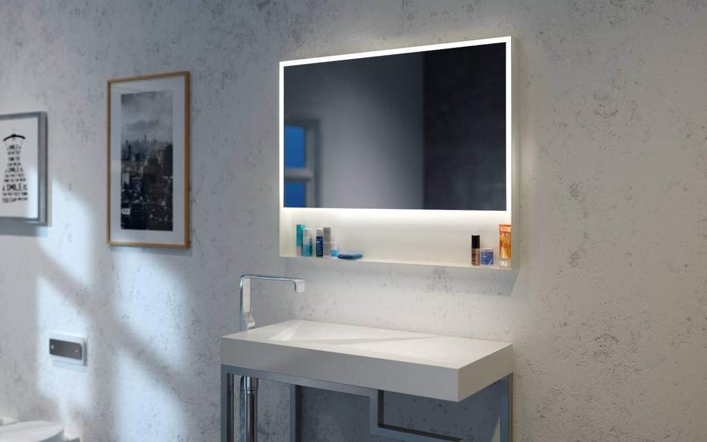 ZARIA 5mm mirror, construction - varnished steel 5mm Spiegel, Konstruktion - lackierter Stahl Lustro 5mm, konstrukcja - stal lakierowana 80 18 H H 0 ZARIA 80x80 ZARIA 100x80 ZARIA 80x100 ZARIA