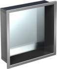 Built-in Stainless steel container with glass background Edelstahl andeinbaucontainer