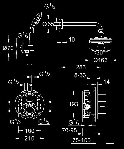 500 000) deszczownica Rainshower Cosmopolitan 160mm (27 134 000) ramię prysznica Rainshower (28 576 000)