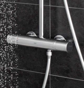 Funkacja Aquadimmer umożliwia szybkie przełączenie między prysznicem ręcznym i górnym.