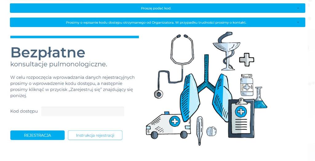 php Pojawi się strona startowa badania.