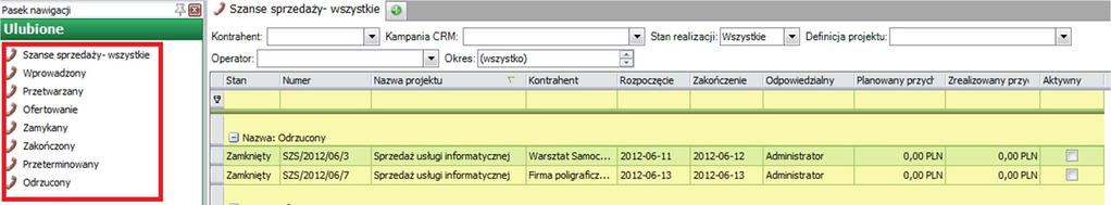 należy przejść do Narzędzia-> Opcje-> CRM-> Definicje dokumentów->