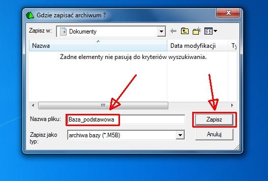 Zakres archiwizacji pozostawiamy bez zmian (domyślne) czyli dane wykazowe, transakcje własne i ze sklepów.