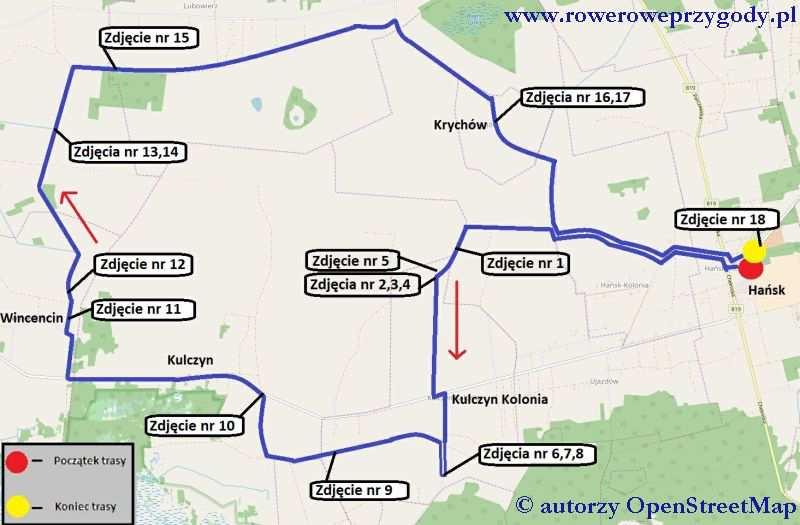 Wycieczka nr 59 HAŃSK KULCZYN KOLONIA WINCENCIN LUBOWIERZ KRYCHÓW HAŃSK Region: województwo lubelskie: kompleks Krowie Bagno Dystans: ok.