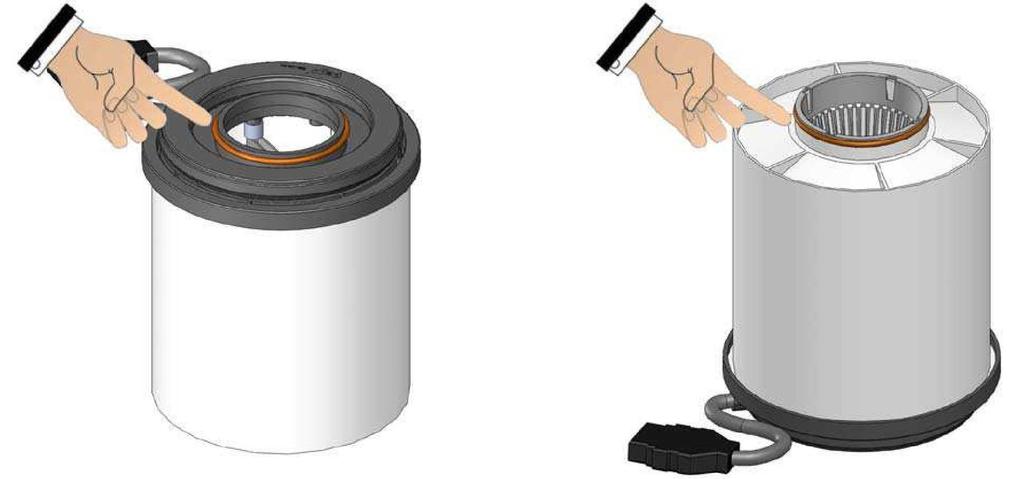 7. Wstaw nowy cylinder powtarzając powyższą procedurę, odwracając kolejność kroków.