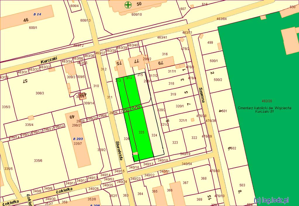 Sternfelda części działek nr 313, 314,