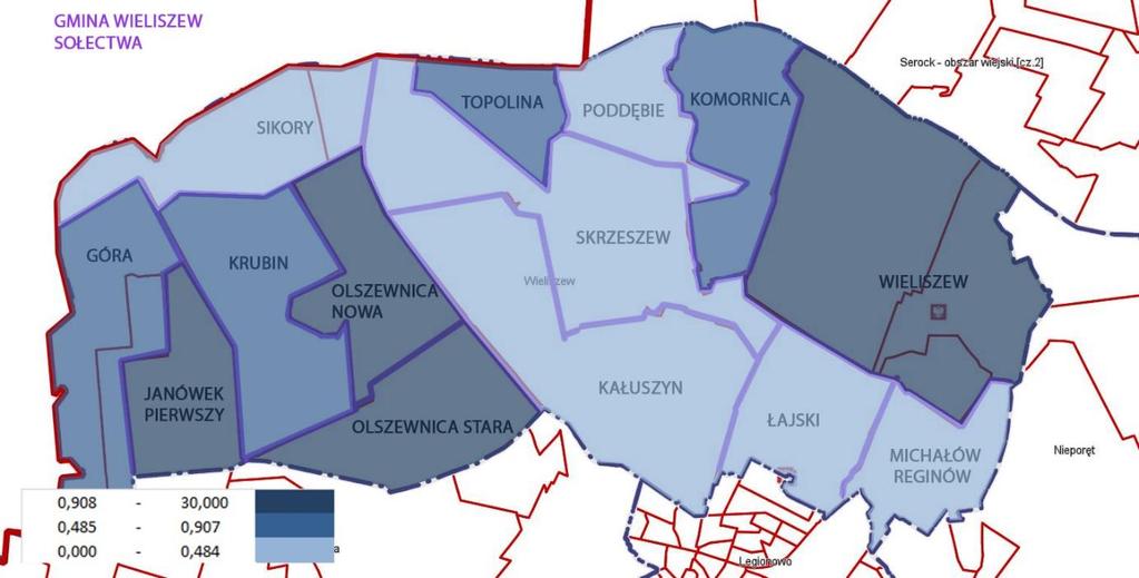 własne. Rysunek 7 W6 - Liczba osób ubogich w  własne.