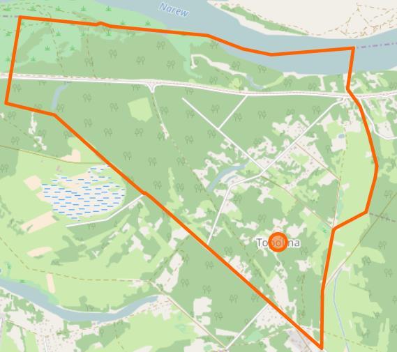 Rysunek 14 Miejscowość Topolina Źródło: www.openstreetmap.org Góra Miejscowość Góra zamieszkuje 531 osób (4,20% ogólnej liczby ludności gminy).