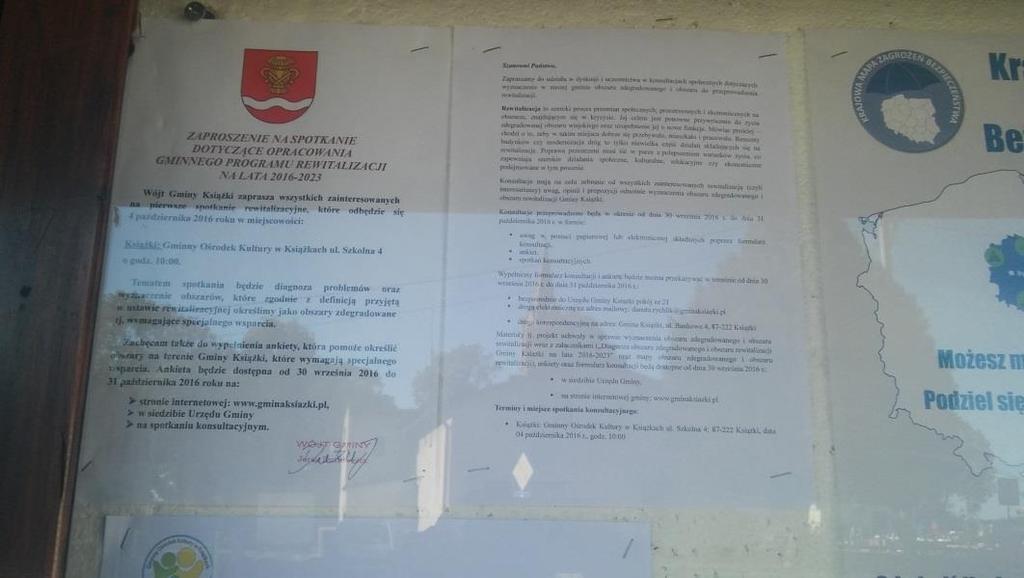 Zdjęcie 5. Informacja o konsultacjach społecznych na stronie internetowej BIP Urzędu Gminy Źródło: http://gm-ksiazki.rbip.