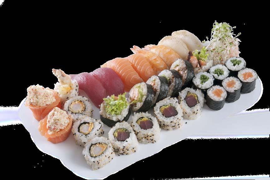 rybą maślaną* na zewnątrz 6 x Tempura Hot Roll hosomaki z tatarem z łososia