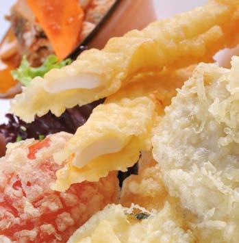 Tempura Tempura mix - krewetki, kalmary, kawałki ryb oraz