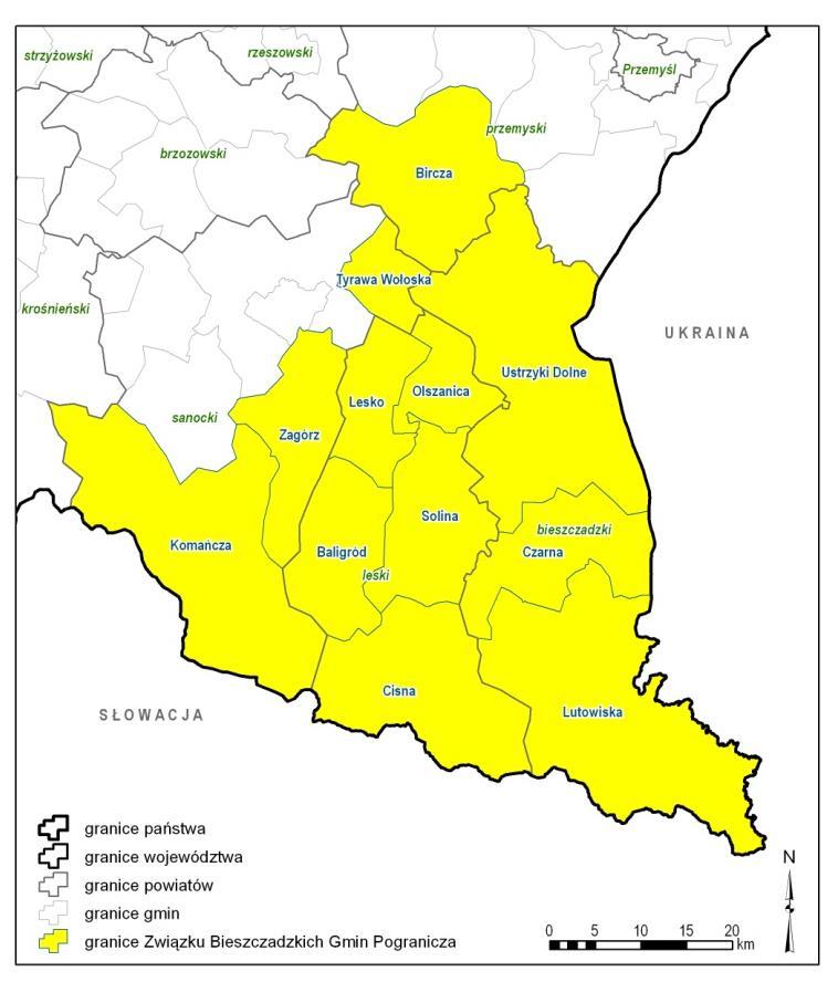 Niezależnie od dyskusji toczącej się w licznych opracowaniach dotyczących zasięgu przestrzennego Bieszczad i problemów ich delimitacji, obszar ZBGP dla potrzeb niniejszego utożsamia się z