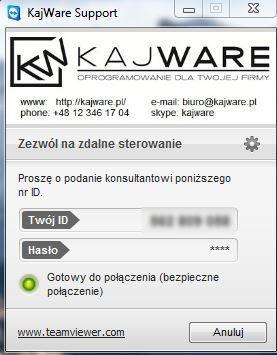 UWAGA! Czasem, przy próbie uruchamiania programu TeamViewer Support, może pojawić się błąd.