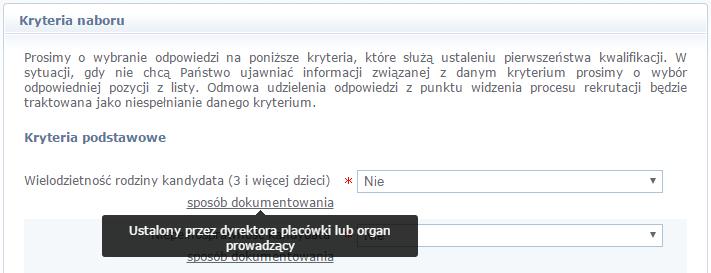 Rejestracja kandydata przez rodzica/ opiekuna prawnego Aby przejść do kolejnego kroku, należy kliknąć przycisk Dalej.