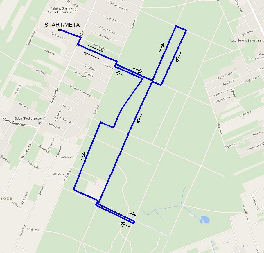 START OSTRY Biuro zawodów czynne w dniu zawodów od godz 8.00 do 10.00 na terenie GOSiR Relaks, Wiśniowa Góra ul. Tuszyńska 113.
