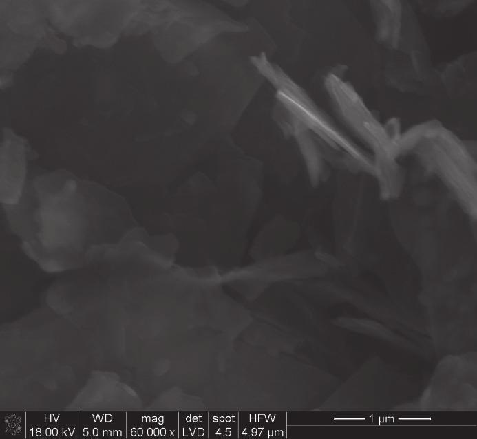 MOŻLIWOŚĆ INTENSYFIKACJI PROCESU WYTWARZANIA NANOPROSZKU GRAFITU W MŁYNIE WIBRACYJNYM Rys. 5. Grafit po zmieleniu w komorze A w zależności od czasu mielenia: a) 9 godz., b) 12 godz. [14]. Fig. 5. Graphite after grinding in the S chamber in relation to grinding time: a) 9 h, b) 12 h [14].