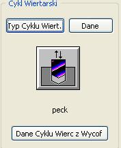 W obszarze Cykł Wiertarski okna Operacje Wiertarskie kliknij przycisk