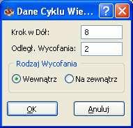 Zostanie wyświetlone okno dialogowe Dane Cyklu. 5.