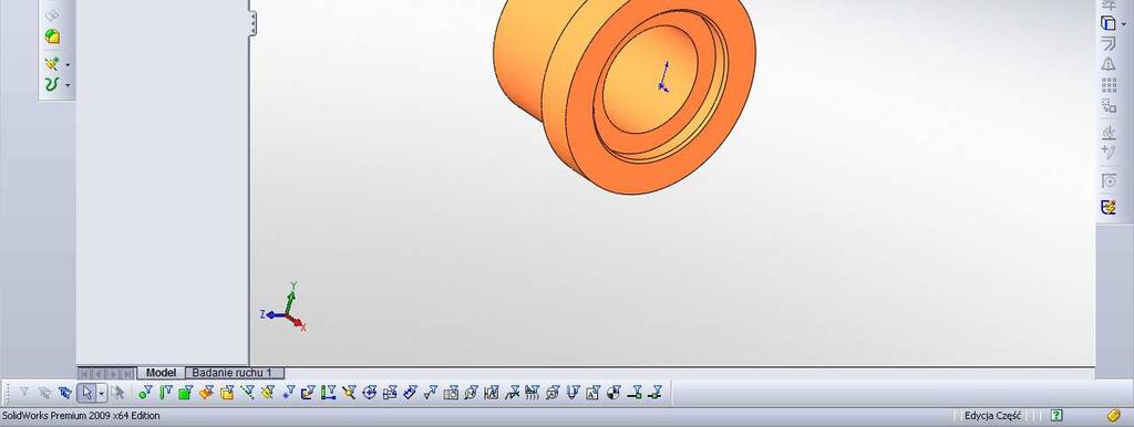 Z menu głównego SolidWorks wybierz polecenie Plik>Otwórz, aby otworzyć plik o nazwie Exercise10.sldprt.