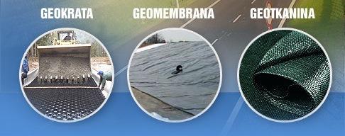 Geosyntetyki Materiały y z tworzyw sztucznych stosowane do: a) wzmocnienia (zbrojenia) podtorza, b)