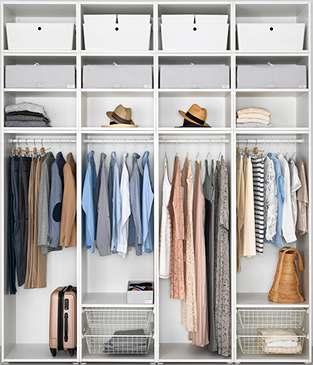 90 Drążek na ubrania na zewnątrz szafy należy przymocować do ściany.