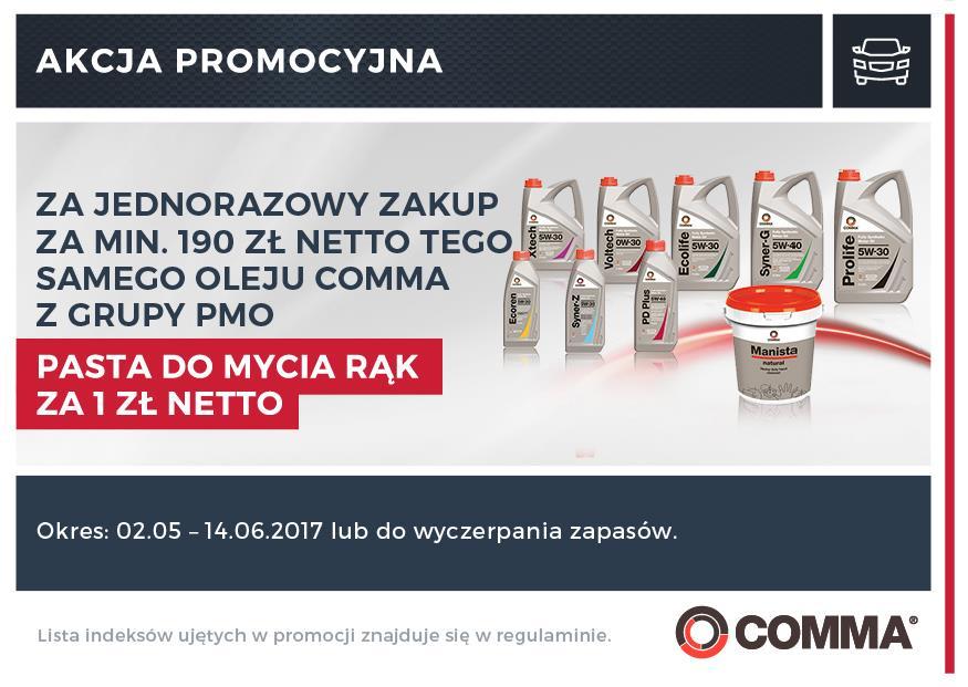 Comma PMO pasta do rąk Za jednorazowy zakup za min.