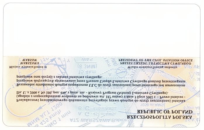 CYWILNEGO CAIC (CIVIL AVIATION INSPECTOR CERTIFICATE) Pierwsza