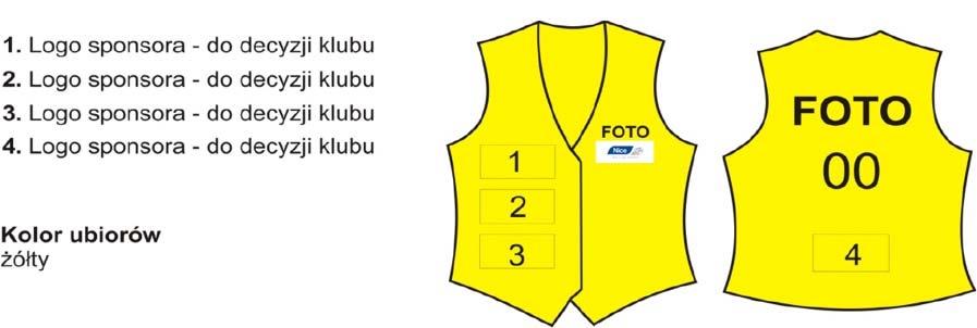 fotoreporterzy klubowi w parku maszyn muszą posiadać stroje wg rysunku poniżej: 5)