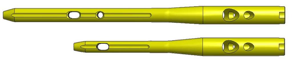 Gwoździe krętarzowe kaniulowane krótkie, otwór antyrotacyjny (2H) Short cannulated trochanteric nails, antirotation hole (2H) Gwoździe 200 280mm Nails 200-280mm Gwoździe 180mm Nails 180mm α[ ] L[mm]