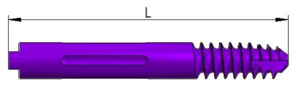 Wkręt blokujący Ø10,5mm kaniulowany z rowkami (samogwintujący) Locking screw cannulated with grooves (self-tapping) L [mm] SS (T) 70 293570(T) 75 293575(T) 80 293580(T) 85 293585(T) 90 293590(T)