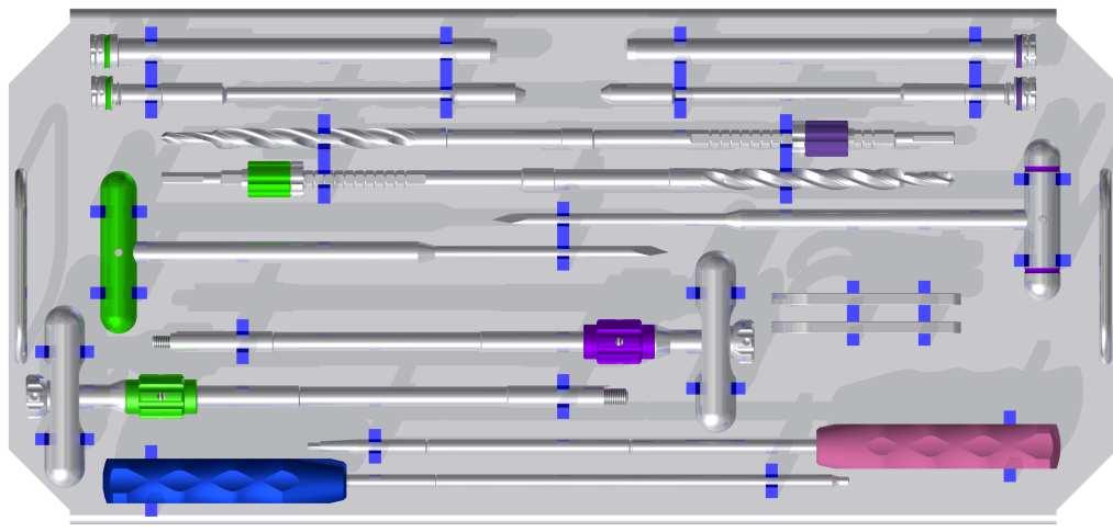 tray I 500187 Paleta sterylizacyjna II / Sterilization tray II 500188 Paleta sterylizacyjna III /