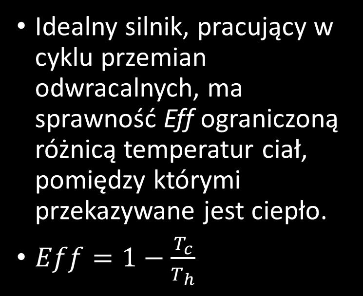 Przemiany fazowe Jedna z definicji drugiej zasady termodynamiki: Nie jest możliwy proces, którego