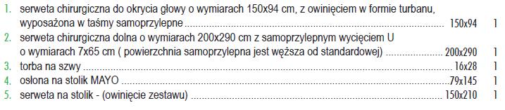 Pytanie 139 Dotyczy: Pakiet 22 poz. 2 Czy Zamawiający dopuści możliwość zaoferowania sterylnego zestawu do zabiegów laryngologicznych o składzie: Pozostałe wymagania zgodnie z SIWZ.