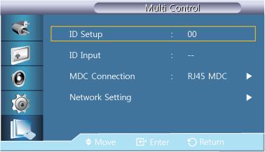 Dost. wyśw. LCD Multi Control Multi Control Dostępne tryby PC / DVI / DisplayPort AV Component HDMI MagicInfo TV Do telewizora należy podłączyć tuner telewizyjny (sprzedawany osobno).
