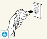 Zasady bezpieczeñstwa Przewód zasilający należy podłączyć do gniazdka elektrycznego z uziemieniem.